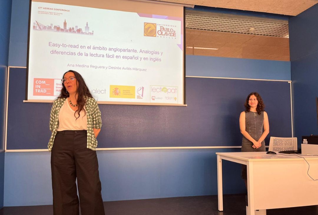Ana Medina y Desiré Avilés durante la ponencia en AEDEAN