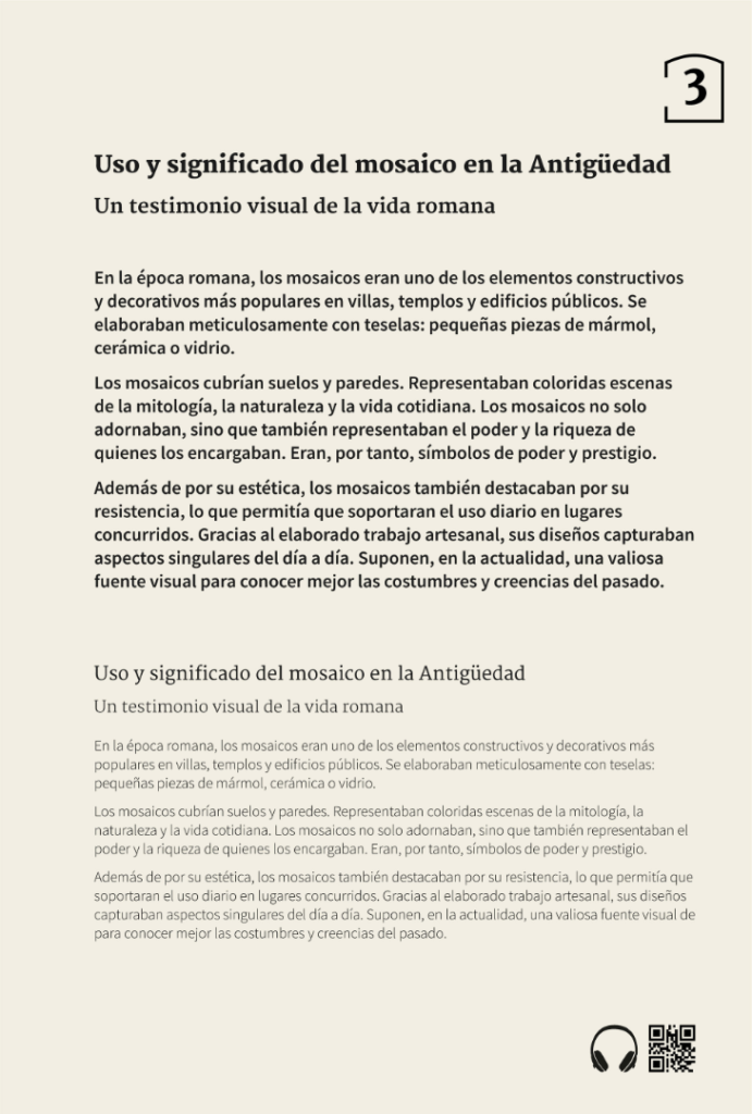 Cartela de introducción de núcleo temático de la sala 3
