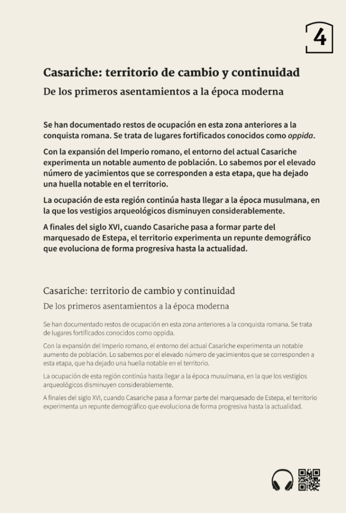 Cartela de introducción de núcleo temático de la sala 4