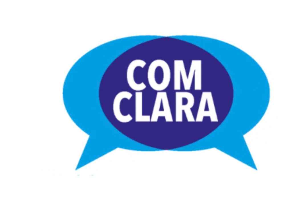 Logo del congreso: dos bocadillos de cómic con la leyenda'comclara' en el centro.