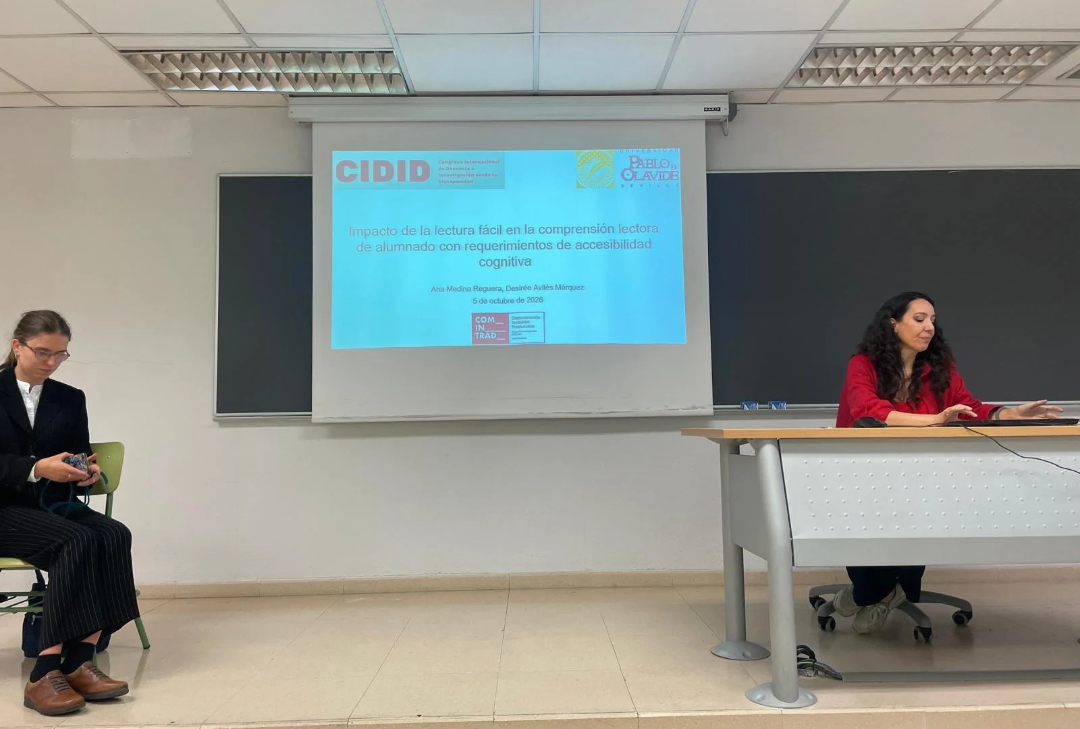 Ana Medina presenta la comunicación en congreso CIDID Congreso Internacional de Docencia e Investigación Desde la Discapacidad en la UCM