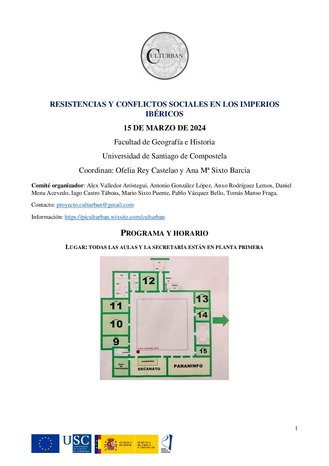 Programa Coloquio Resistencias y Conflictos 15 marzo