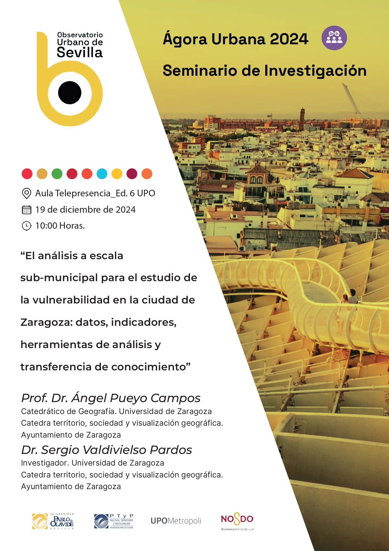 El análisis a escala sub-municipal para el estudio de la vulnerabilidad en la ciudad de Zaragoza: datos, indicadores, herramientas de análisis y transferencia de conocimiento