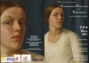 Portada de las VI Jornadas Internacionales: Cartografía Femenina de las Emociones en la Literatura y las Artes.