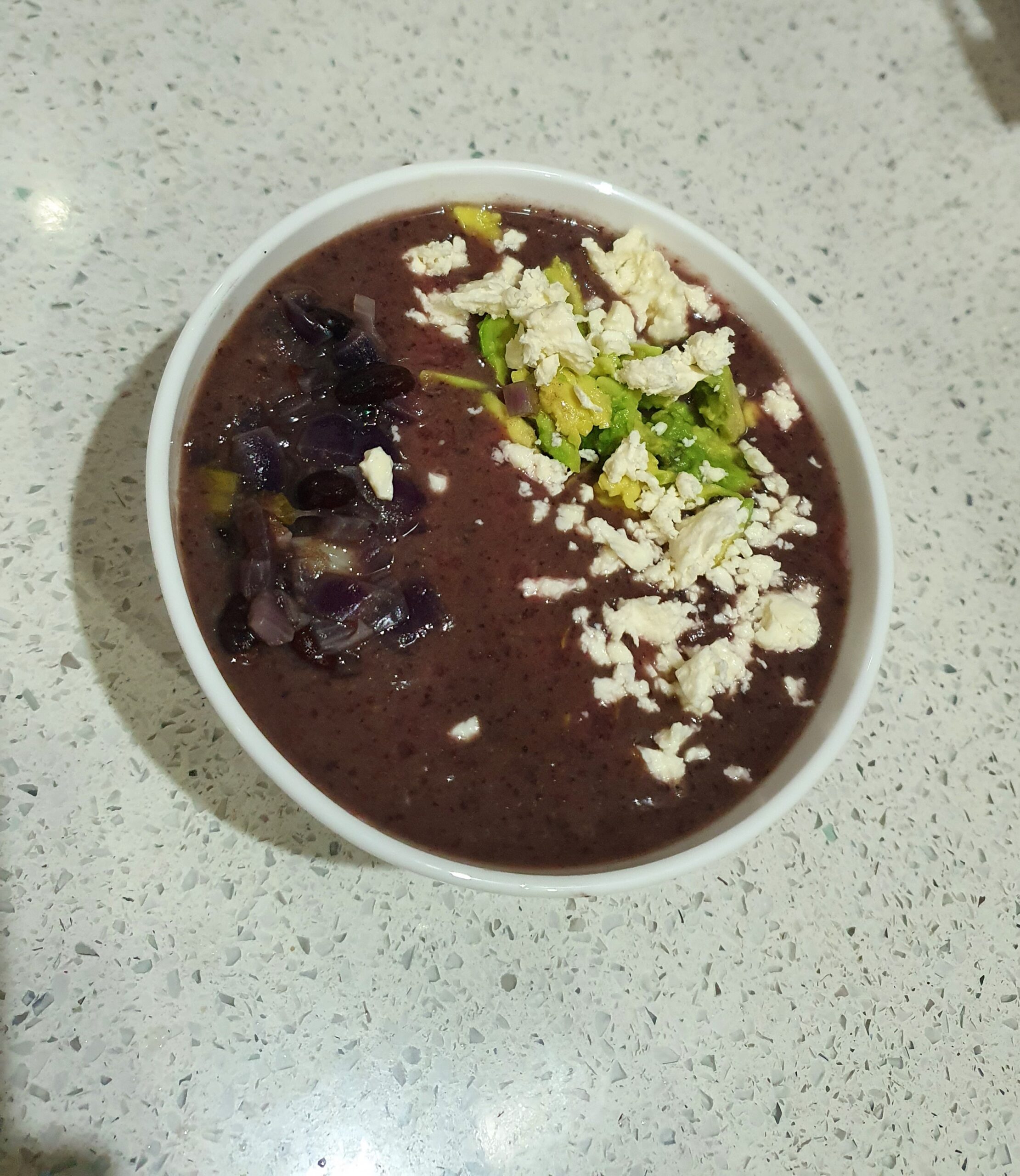 Sopa de frijoles negros