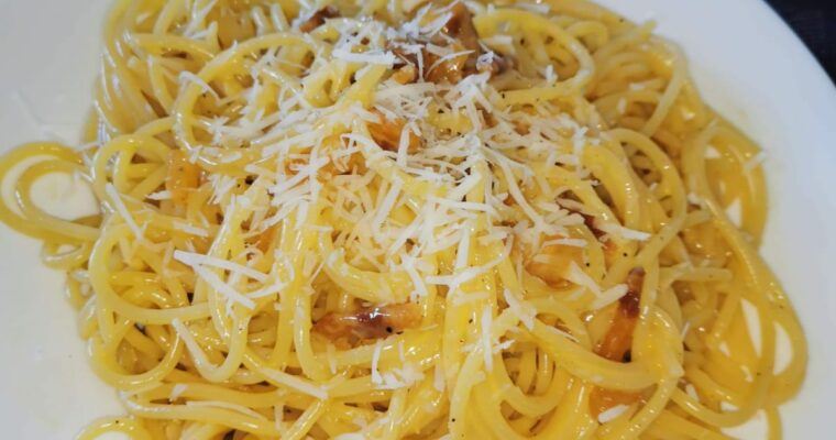 Pasta Carbonara italiana doc