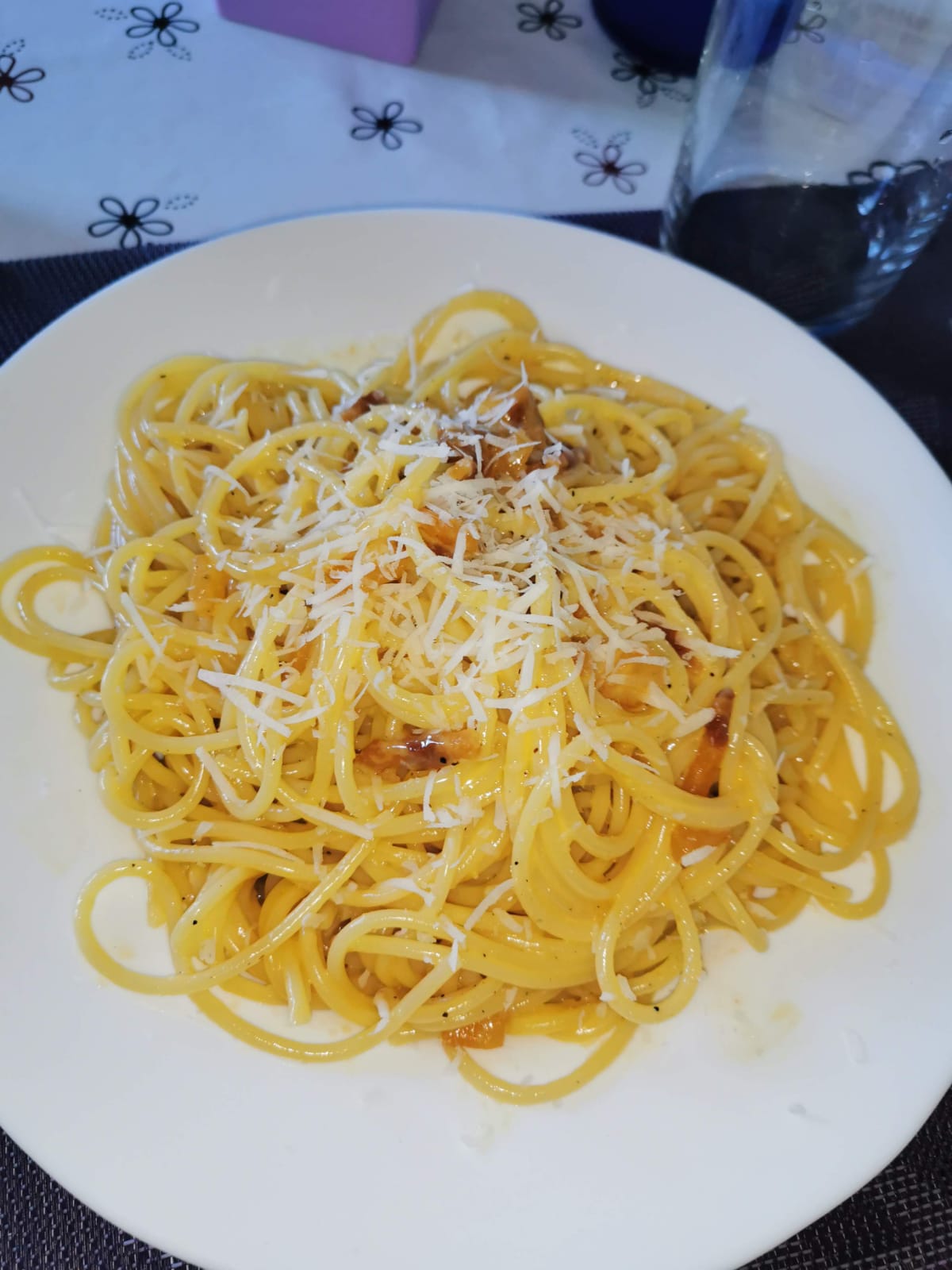 Pasta Carbonara italiana doc