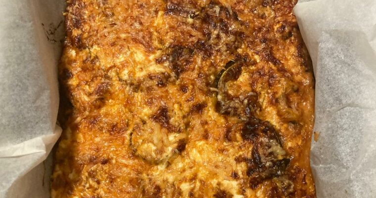 Lasaña de atún y verduras