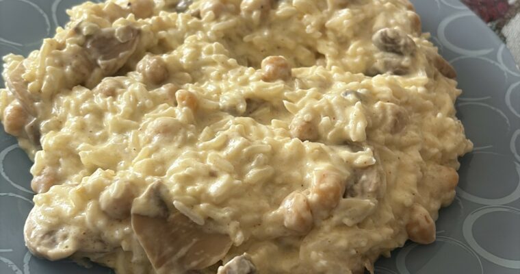 Risotto de Champiñones y Garbanzos