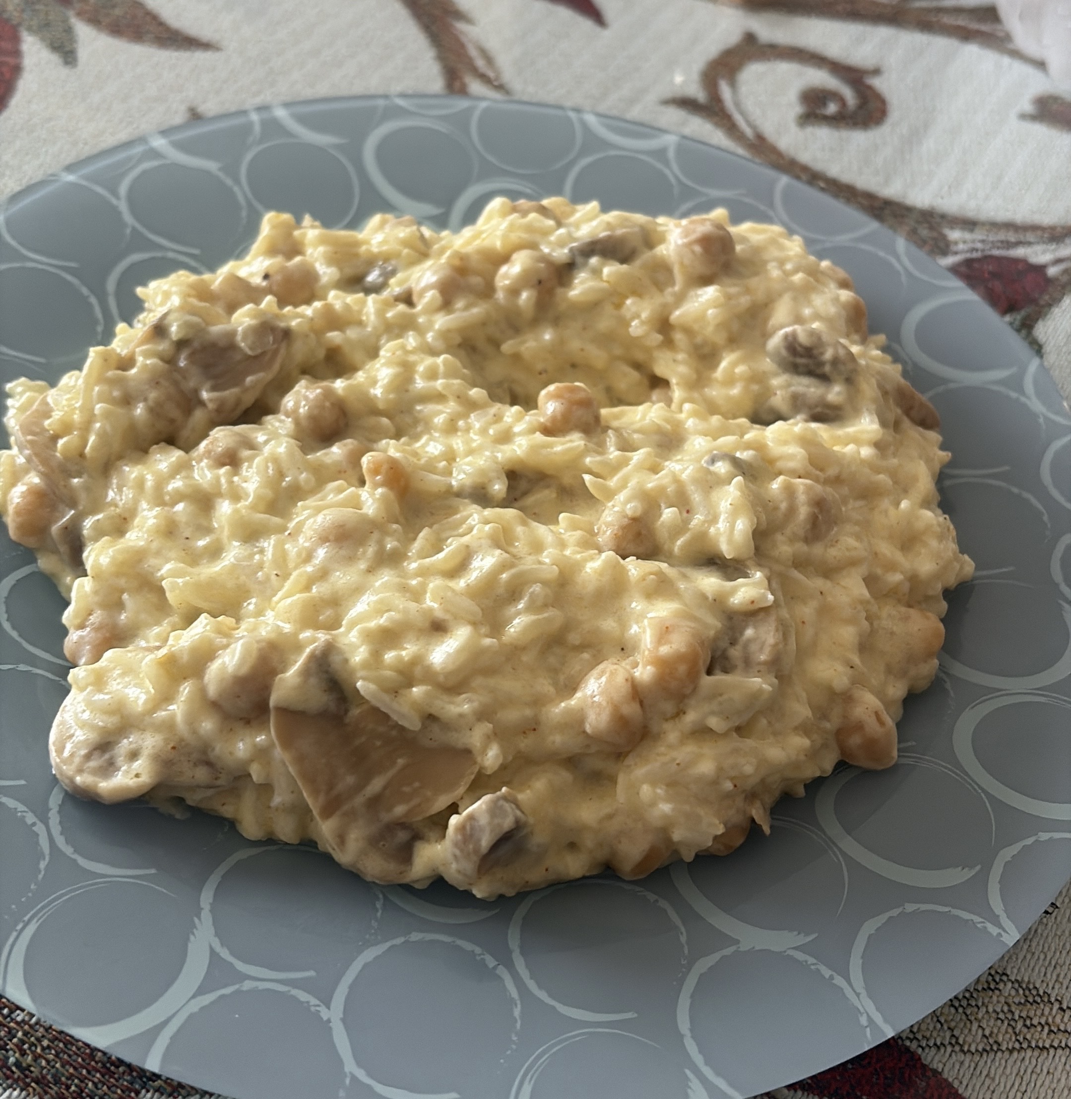 Risotto de Champiñones y Garbanzos