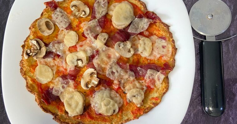 Pizza con base de coliflor
