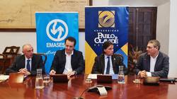 aime Palop, Juan Antonio Barrionuevo , Francisco Oliva y Clemente Navarro en la sede de EMASESA
